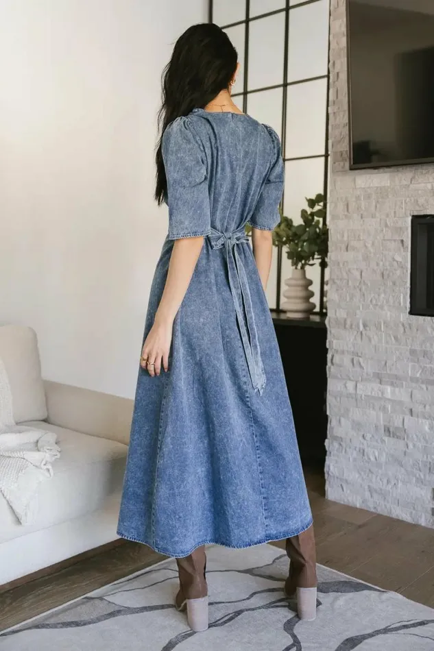 Alayna Button Up Dress Medium Wash Women Bohme Dresses