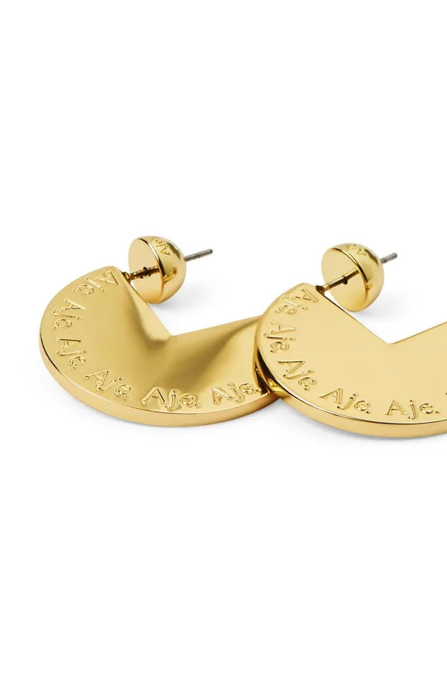 Alethia Logo Earring Gold Women Aje Jewelry