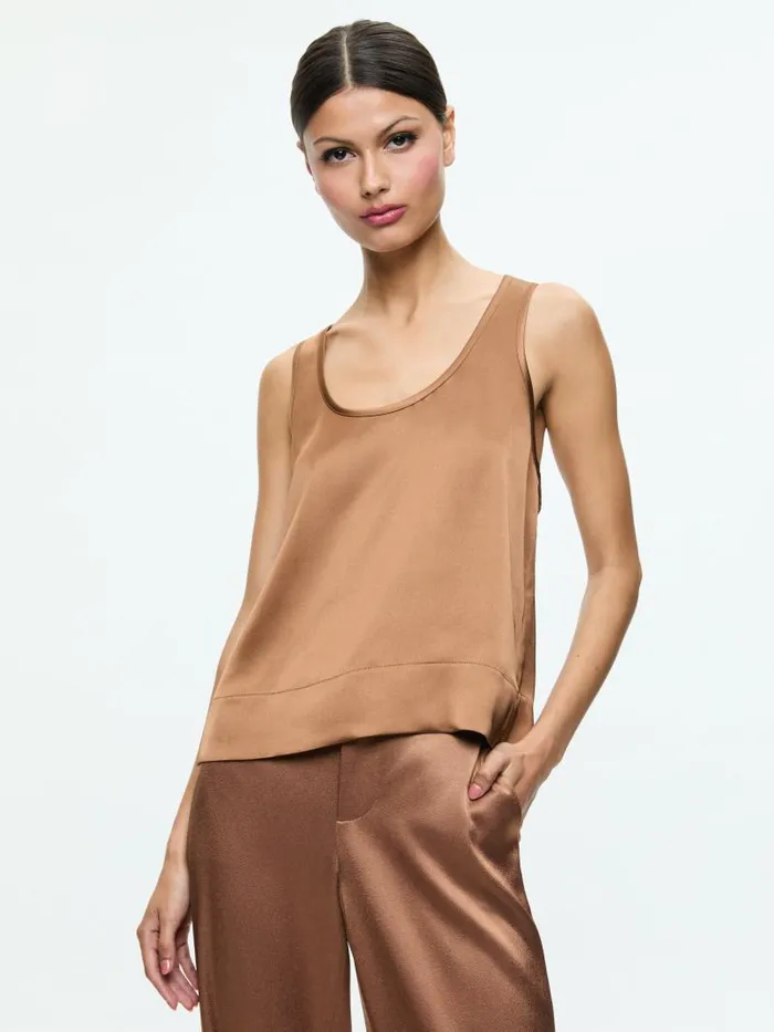 Alice Olivia Camel Women Matching Sets