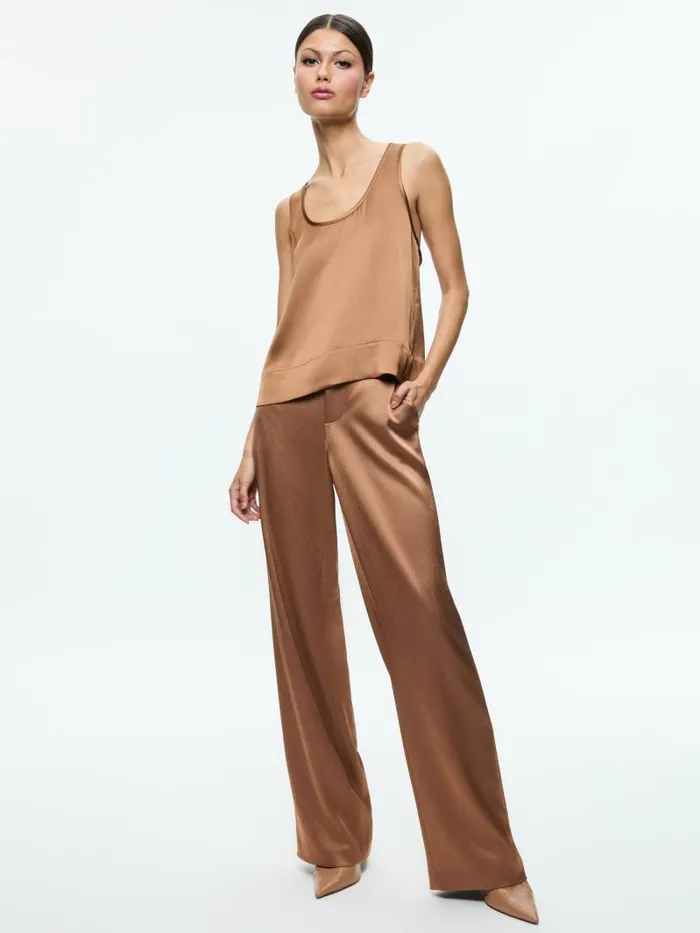 Alice Olivia Camel Women Matching Sets