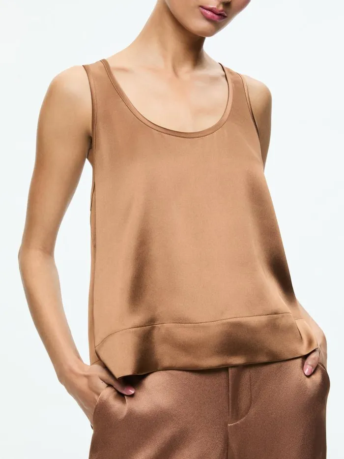 Alice Olivia Camel Women Matching Sets