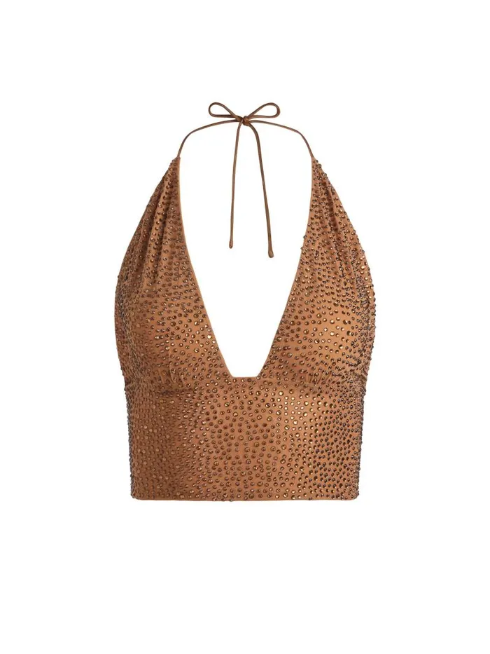 Alice Olivia HANNAH EMBELLISHED TOP Tancrystal Women Tops
