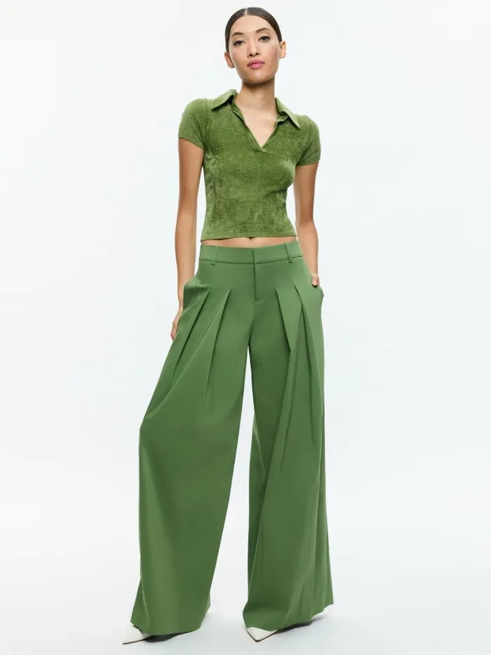 Alice Olivia MARTHA POLO Avocado Women Tops