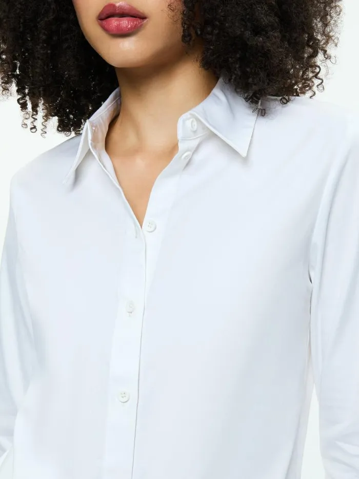 Alice Olivia PERFECT BUTTON DOWN Off White Women Tops