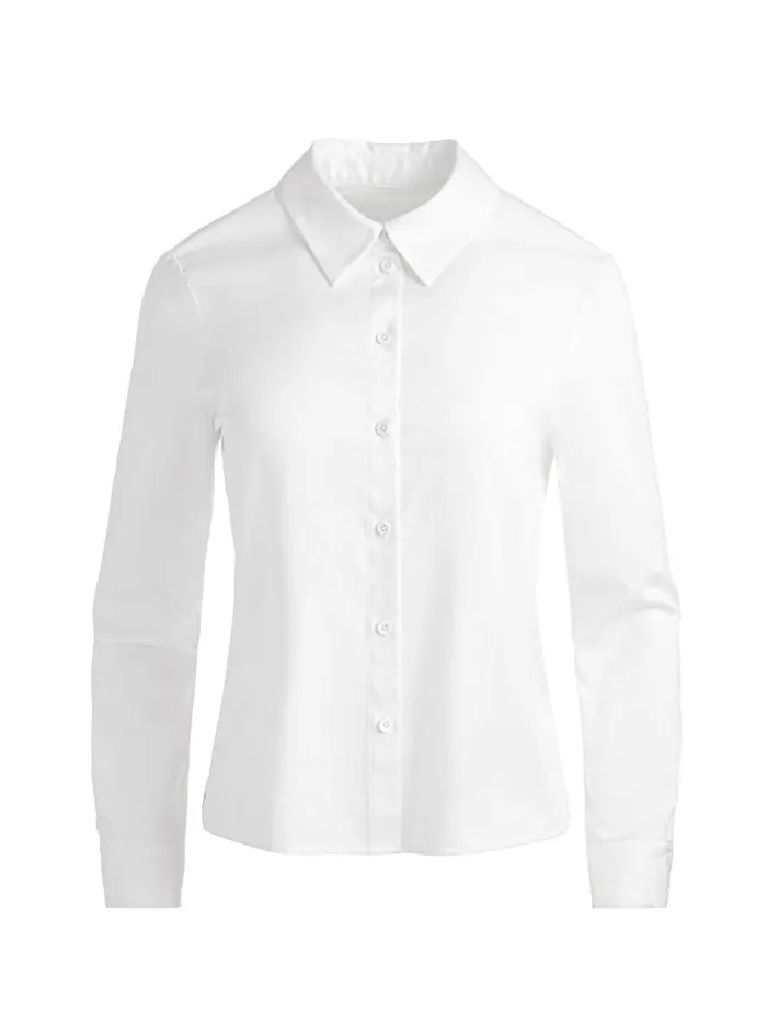 Alice Olivia PERFECT BUTTON DOWN Off White Women Tops