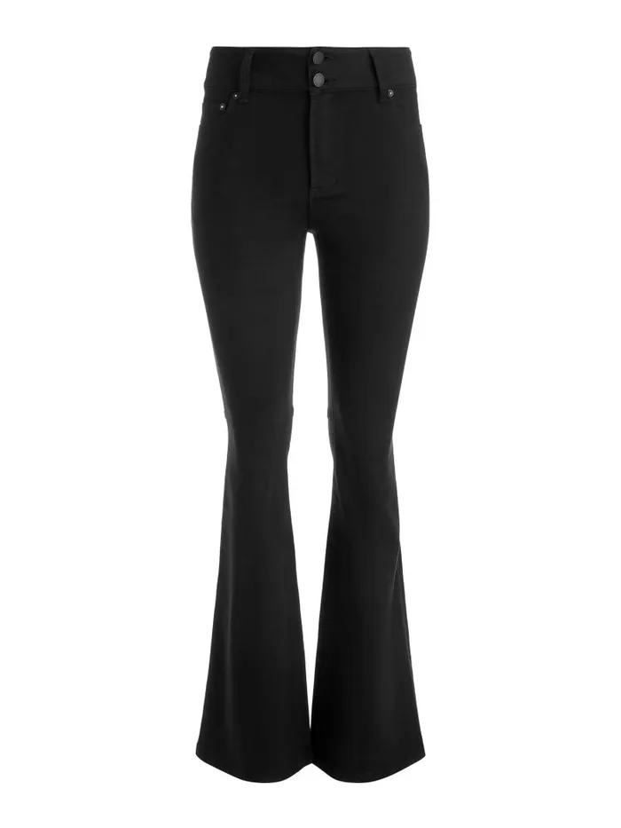 Alice Olivia STACEY MID RISE BELL JEAN Black Women Pants