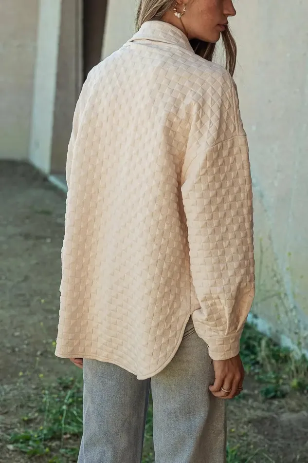 Amy Textured Jacket Cream Women Bohme Outerwear