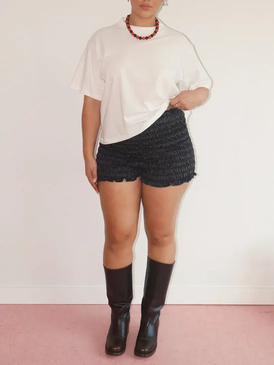 Angel Smocked Short Blk Bottoms Lisa Says Gah Women