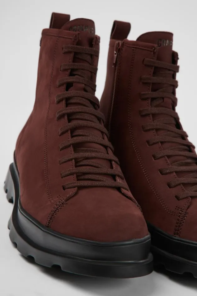 Ankle Boots Men Camper Brutus HYDROSHIELD Burgundy Medium Lace Boot