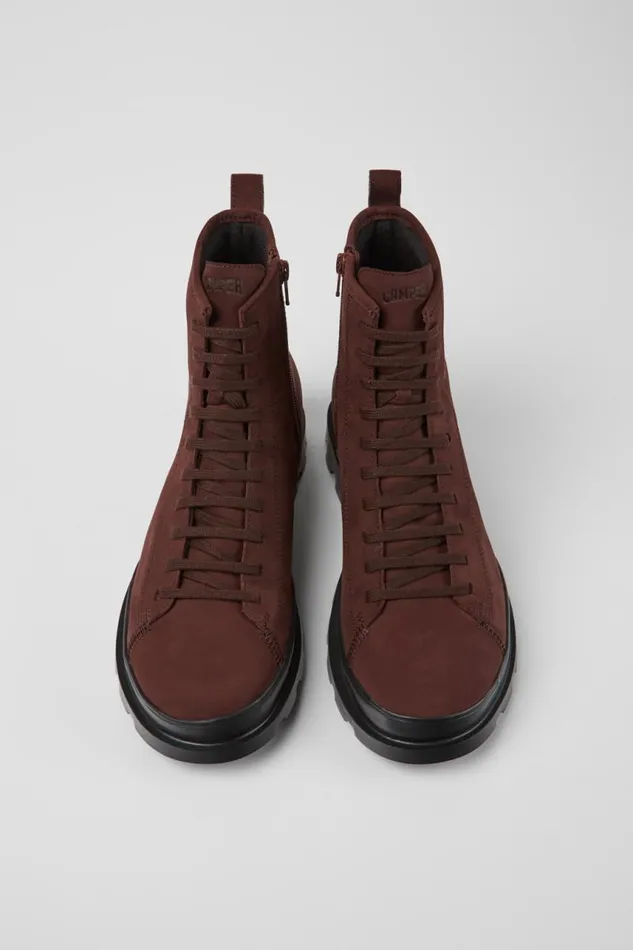 Ankle Boots Men Camper Brutus HYDROSHIELD Burgundy Medium Lace Boot Ankle Boots Men Camper Brutus HYDROSHIELD Burgundy Medium Lace Boot