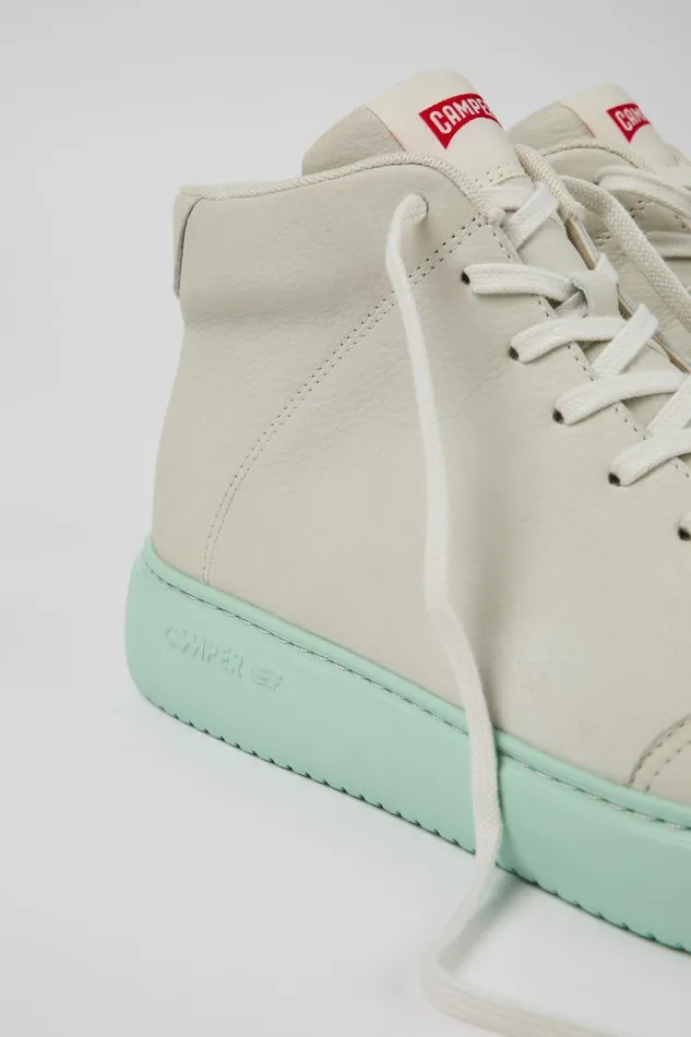 Ankle Boots Men Camper Runner K21 White Leather Sneaker Bootie