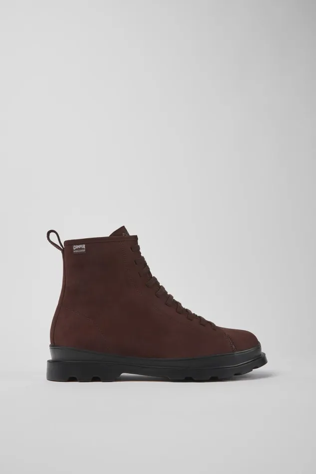 Ankle Boots Women Camper Brutus HYDROSHIELD Burgundy Leather Laceup Boots Ankle Boots Women Camper Brutus HYDROSHIELD Burgundy Leather Laceup Boots