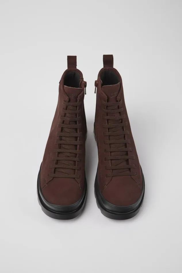 Ankle Boots Women Camper Brutus HYDROSHIELD Burgundy Leather Laceup Boots Ankle Boots Women Camper Brutus HYDROSHIELD Burgundy Leather Laceup Boots