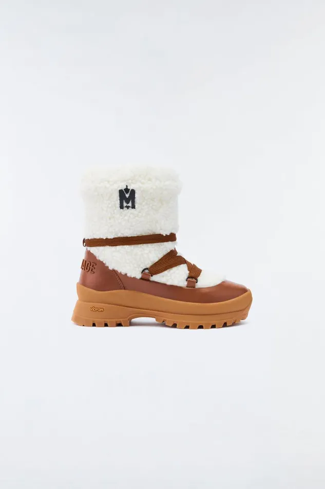 Ankle Boots Women Mackage CONQUER Shearling Ankle Boot For Women Creamcream