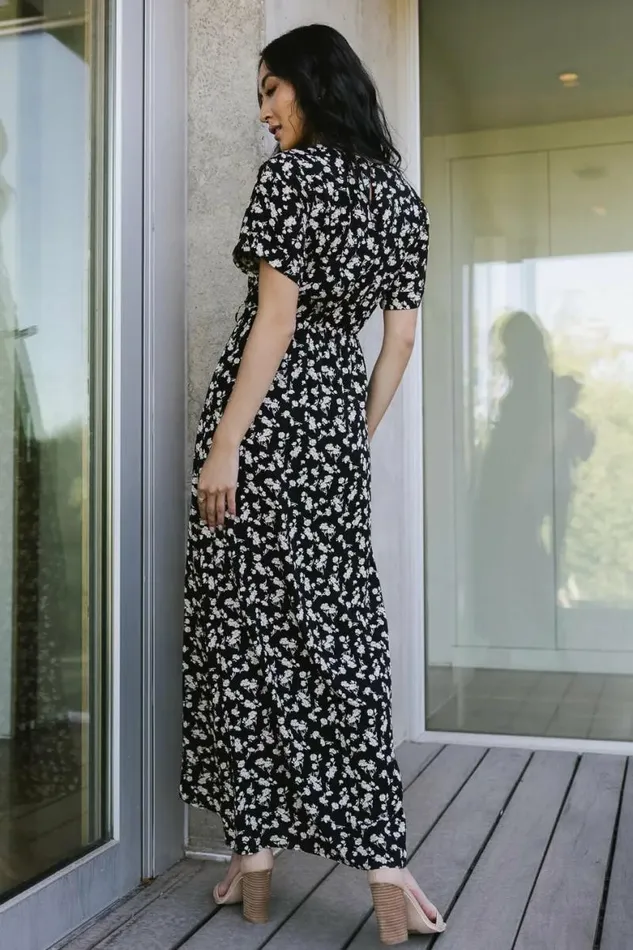 Ariel Floral Dress Black Women Bohme Dresses