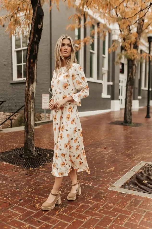 Aubree Midi Dress In Ivory Ivory Women Bohme Dresses