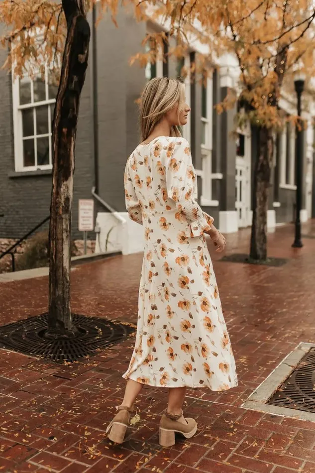 Aubree Midi Dress In Ivory Ivory Women Bohme Dresses