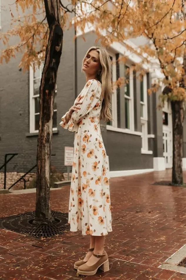 Aubree Midi Dress In Ivory Ivory Women Bohme Dresses