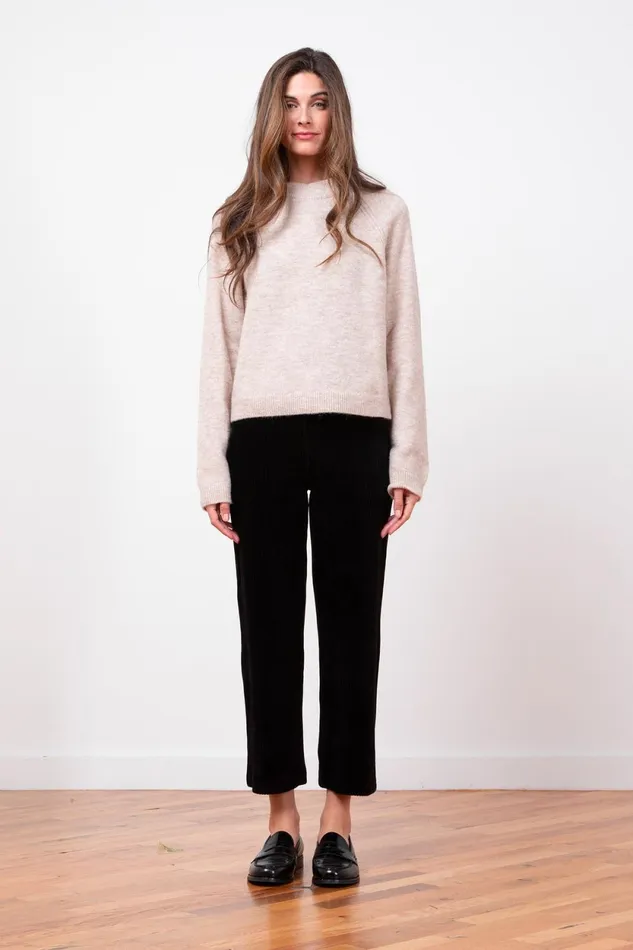 Avenue Montaigne ALEX Corduroy Black Women Pants