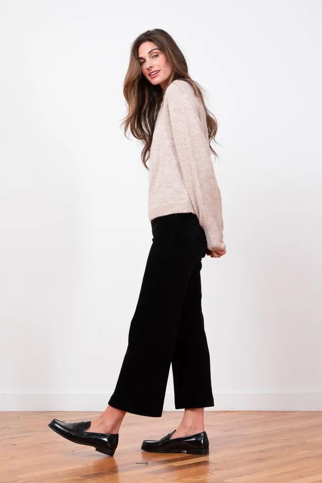 Avenue Montaigne ALEX Corduroy Black Women Pants Avenue Montaigne ALEX Corduroy Black Women Pants