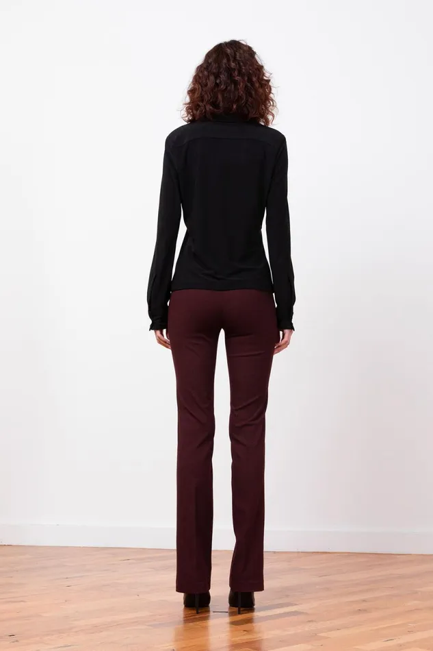 Avenue Montaigne BECCA Flannel Wine Women Pants Avenue Montaigne BECCA Flannel Wine Women Pants