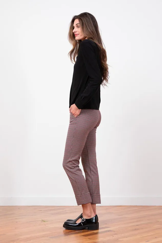 Avenue Montaigne BEN Houndstooth Plaid Women Pants Avenue Montaigne BEN Houndstooth Plaid Women Pants