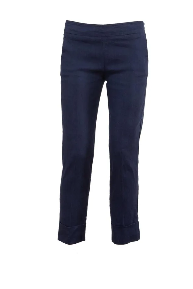 Avenue Montaigne BEN Linen Navy Women Pants Avenue Montaigne BEN Linen Navy Women Pants