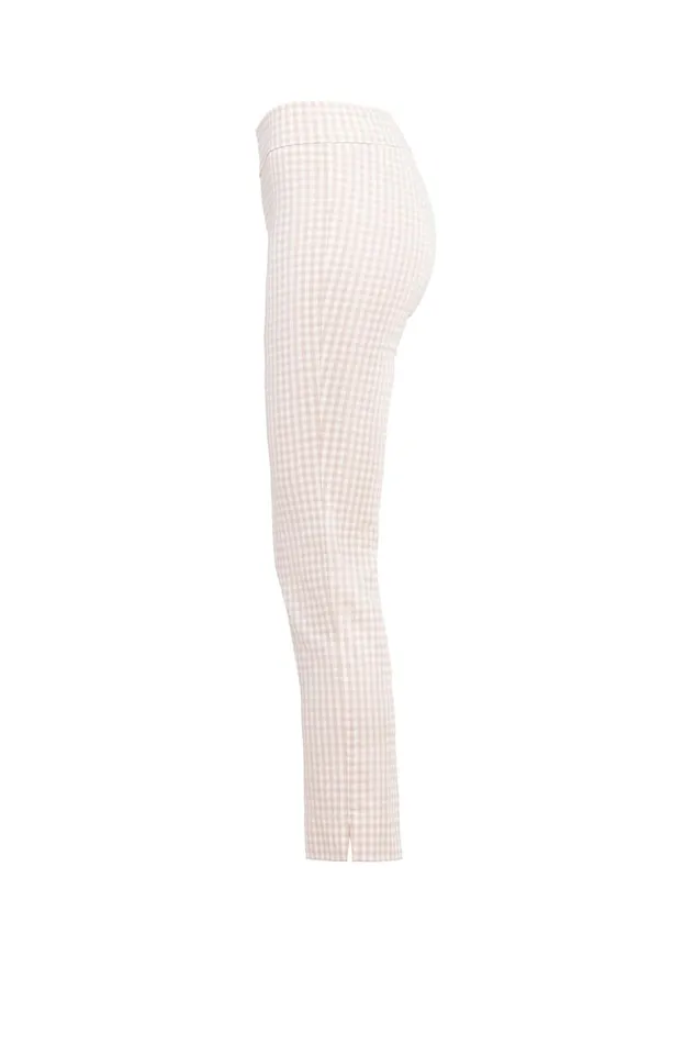 Avenue Montaigne BRIGITTE Check Beige Women Pants Avenue Montaigne BRIGITTE Check Beige Women Pants