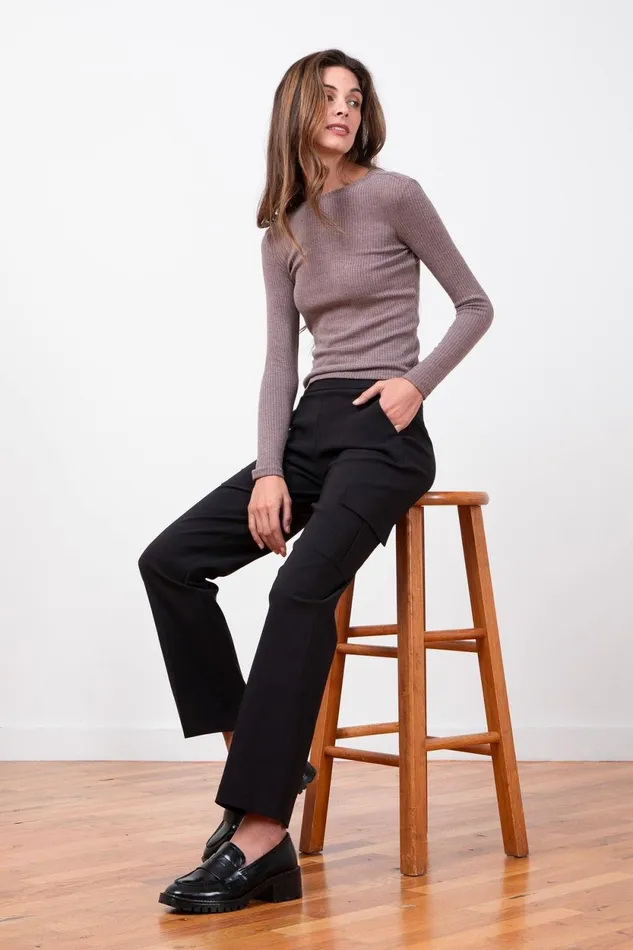 Avenue Montaigne KOOL Signature Black Women Pants
