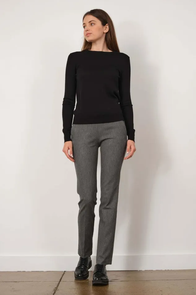Avenue Montaigne LOUIS Flannel Grey Women Pants