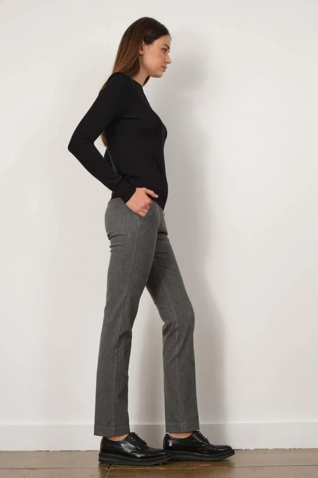 Avenue Montaigne LOUIS Flannel Grey Women Pants Avenue Montaigne LOUIS Flannel Grey Women Pants