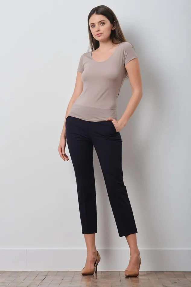 Avenue Montaigne LULU Cotton Navy Women Pants