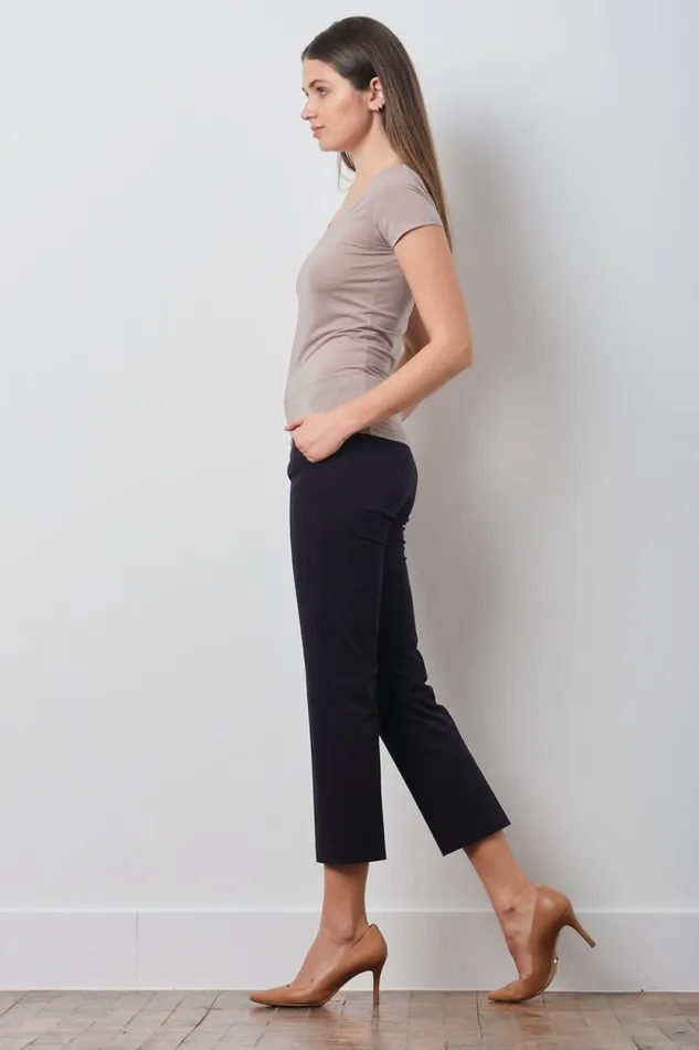 Avenue Montaigne LULU Cotton Navy Women Pants Avenue Montaigne LULU Cotton Navy Women Pants