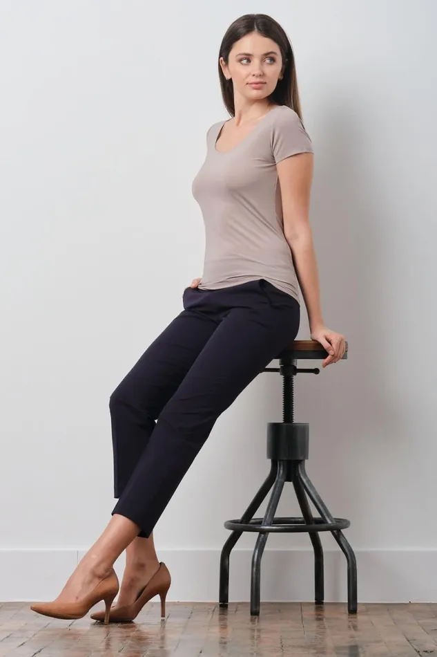 Avenue Montaigne LULU Cotton Navy Women Pants Avenue Montaigne LULU Cotton Navy Women Pants