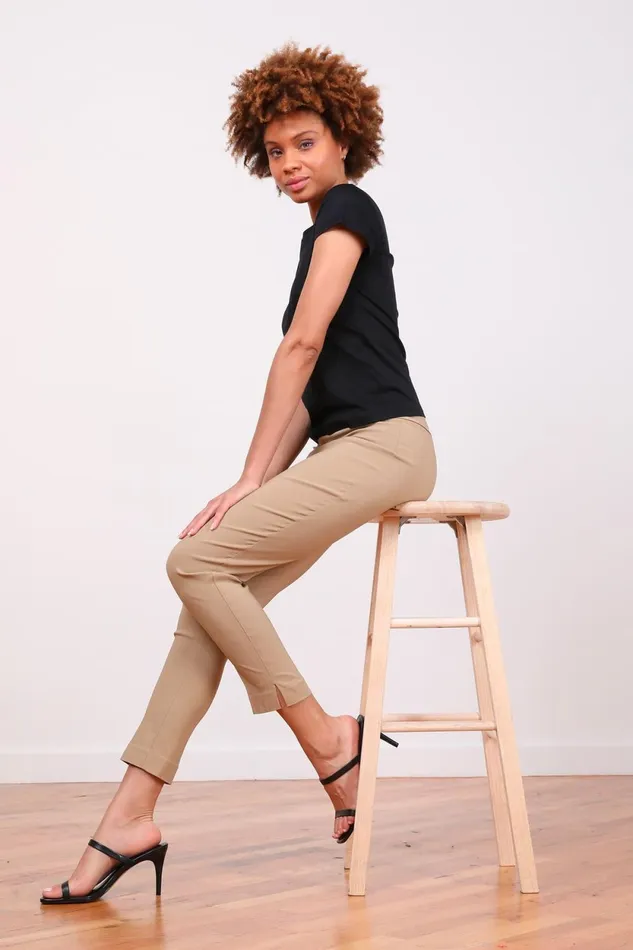 Avenue Montaigne PARS Signature Camel Women Pants Avenue Montaigne PARS Signature Camel Women Pants