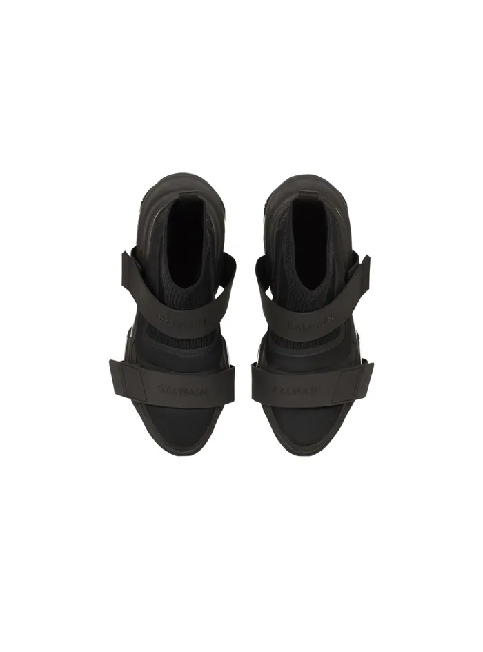 BBold Hightop Sneakers With Straps Black Men Balmain Sneakers