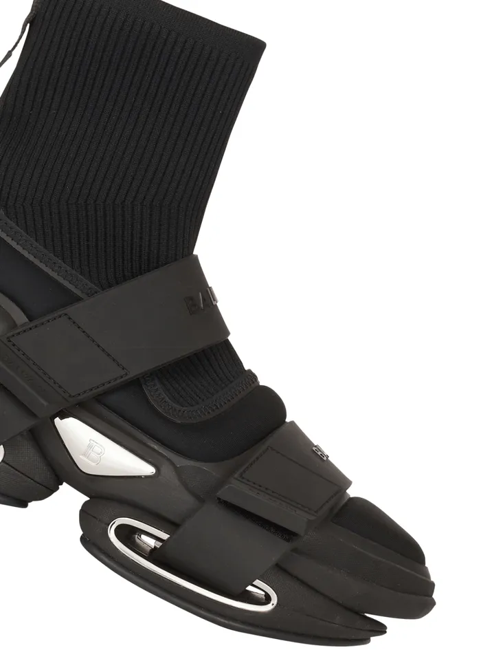 BBold Hightop Sneakers With Straps Black Men Balmain Sneakers