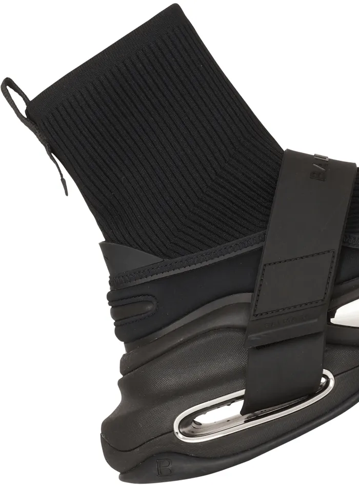 BBold Hightop Sneakers With Straps Black Men Balmain Sneakers