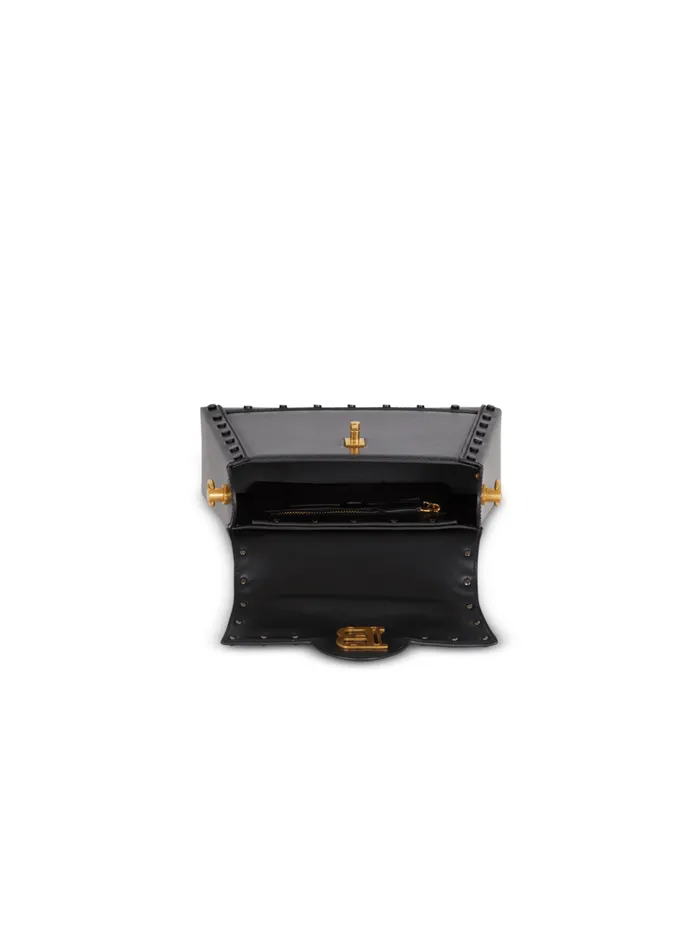 BBuzz Dynasty Bag In Glazed Leather Black Women Balmain Handbags