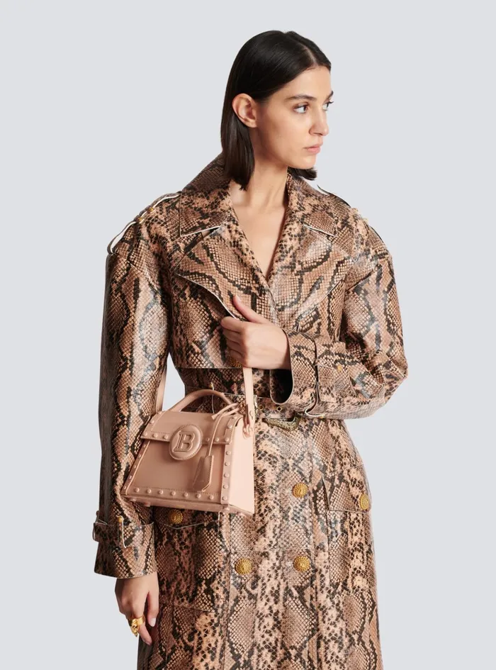 BBuzz Dynasty Patent Leather Bag Beige Women Balmain Handbags