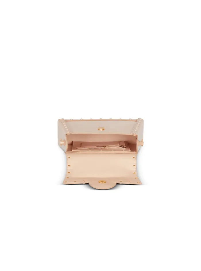 BBuzz Dynasty Patent Leather Bag Beige Women Balmain Handbags