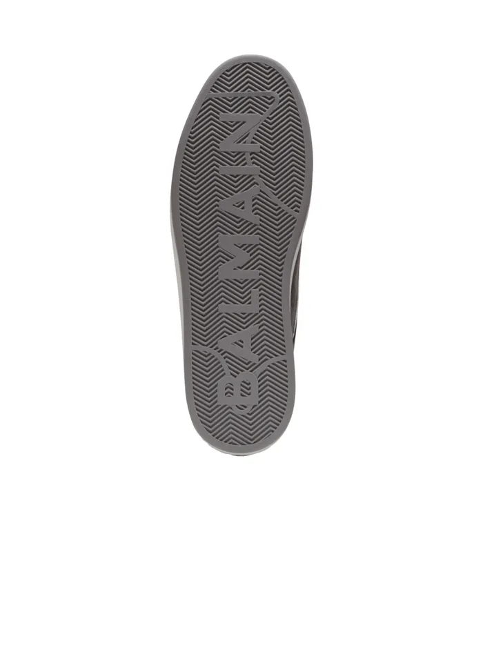 BCourt Flip Sneakers In Leather And Suede Black Men Balmain Sneakers