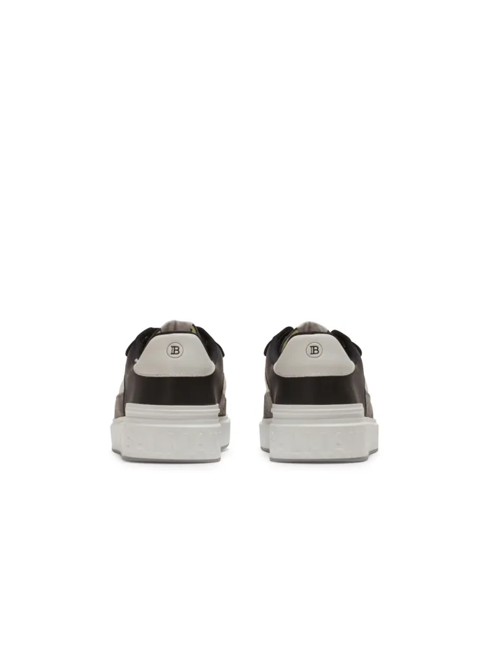 BCourt Flip Sneakers In Leather And Suede Black Men Balmain Sneakers