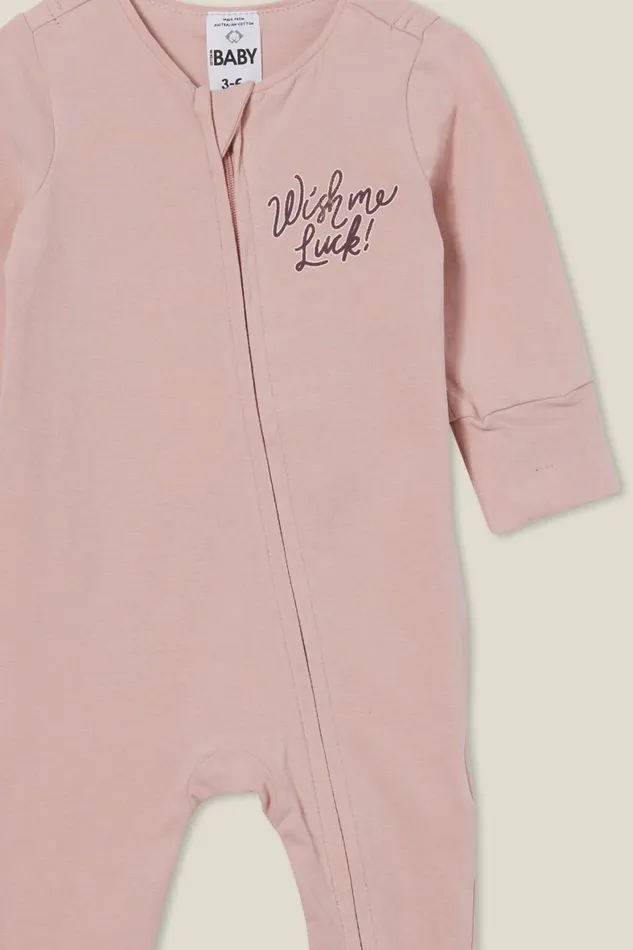 Baby Rompers and All In Ones Cotton On The Long Sleeve Zip Romper Usa Zephyrwish Me Luck