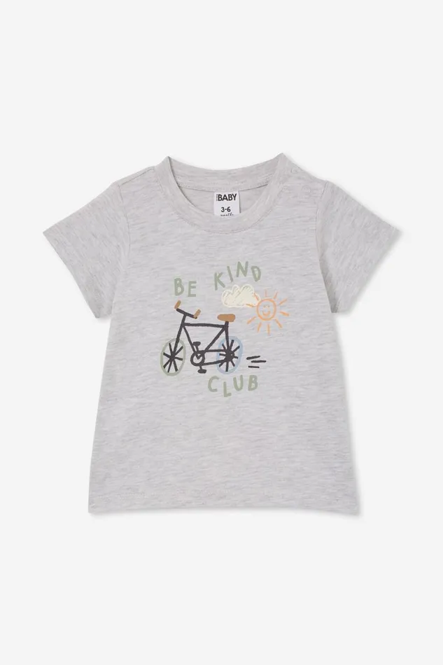 Baby Tops Jackets and Sweaters Cotton On Jamie Short Sleeve Tee Cloud Marlebe Kind Club