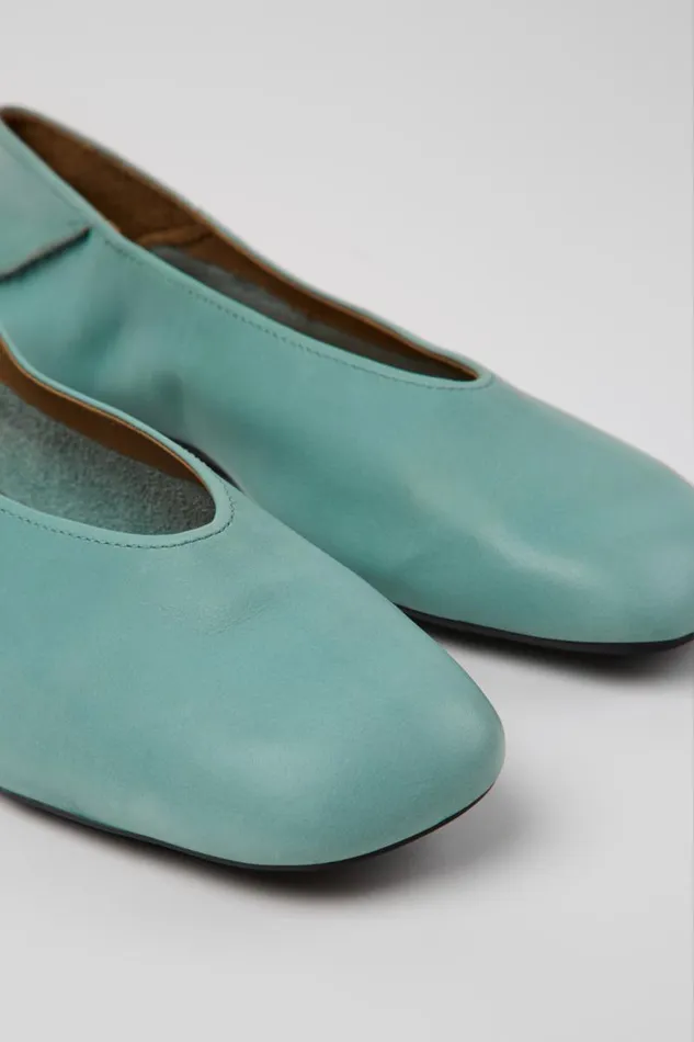 Ballerinas Women Camper Casi Myra Green Leather MoccasinBallerina