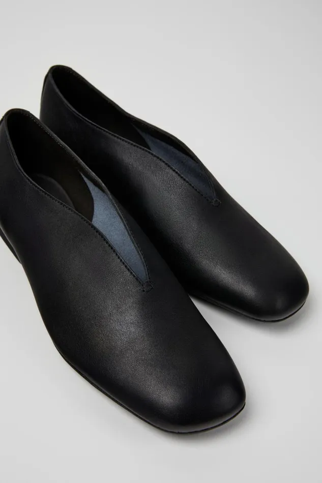 Ballerinas Women Camper Path Black Leather Shoes