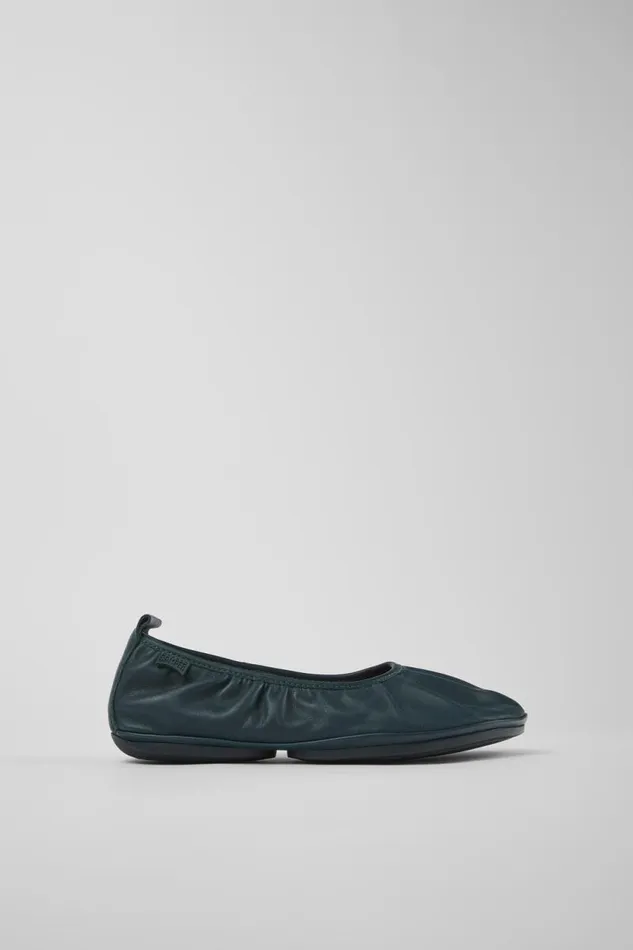Ballerinas Women Camper Right Green Leather Ballerina Ballerinas Women Camper Right Green Leather Ballerina