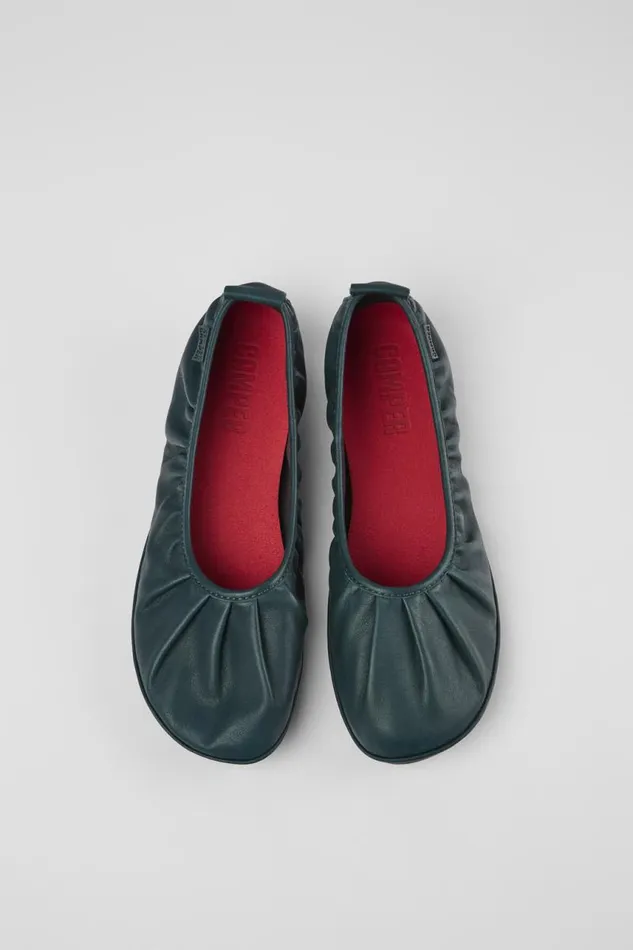 Ballerinas Women Camper Right Green Leather Ballerina Ballerinas Women Camper Right Green Leather Ballerina