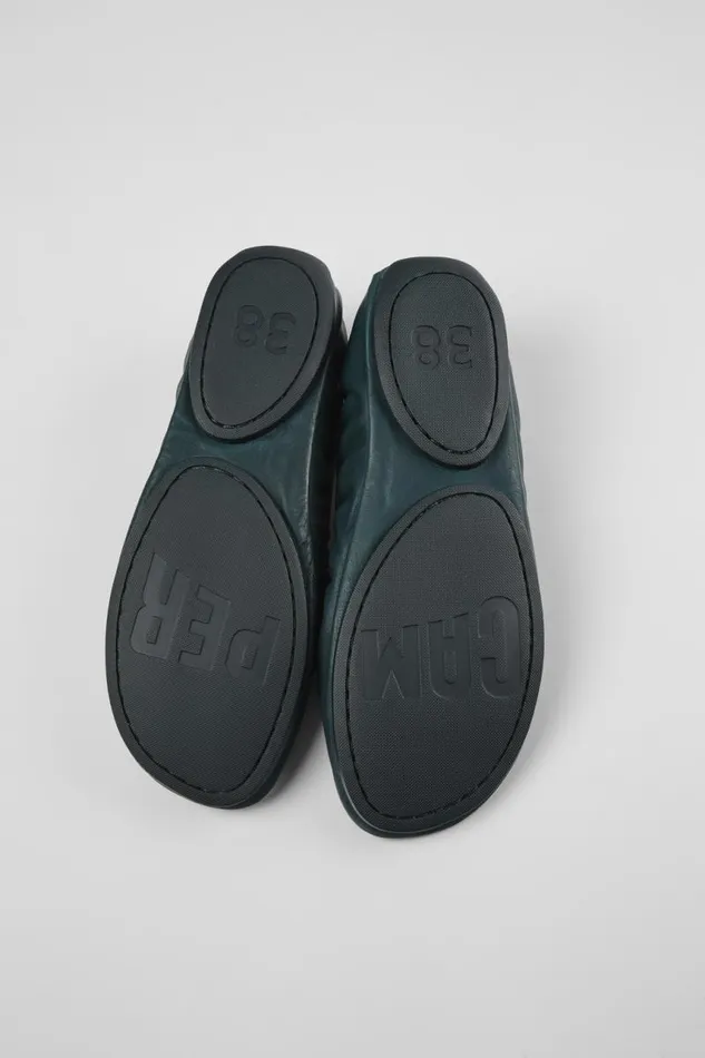 Ballerinas Women Camper Right Green Leather Ballerina Ballerinas Women Camper Right Green Leather Ballerina